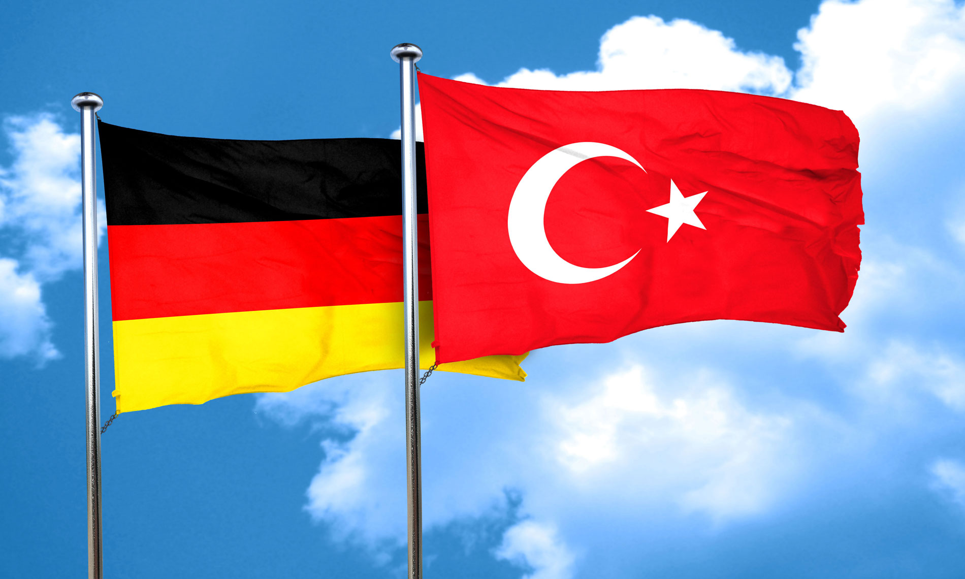 The German and Turkish flag