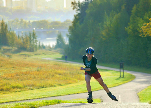 A person with inline skates