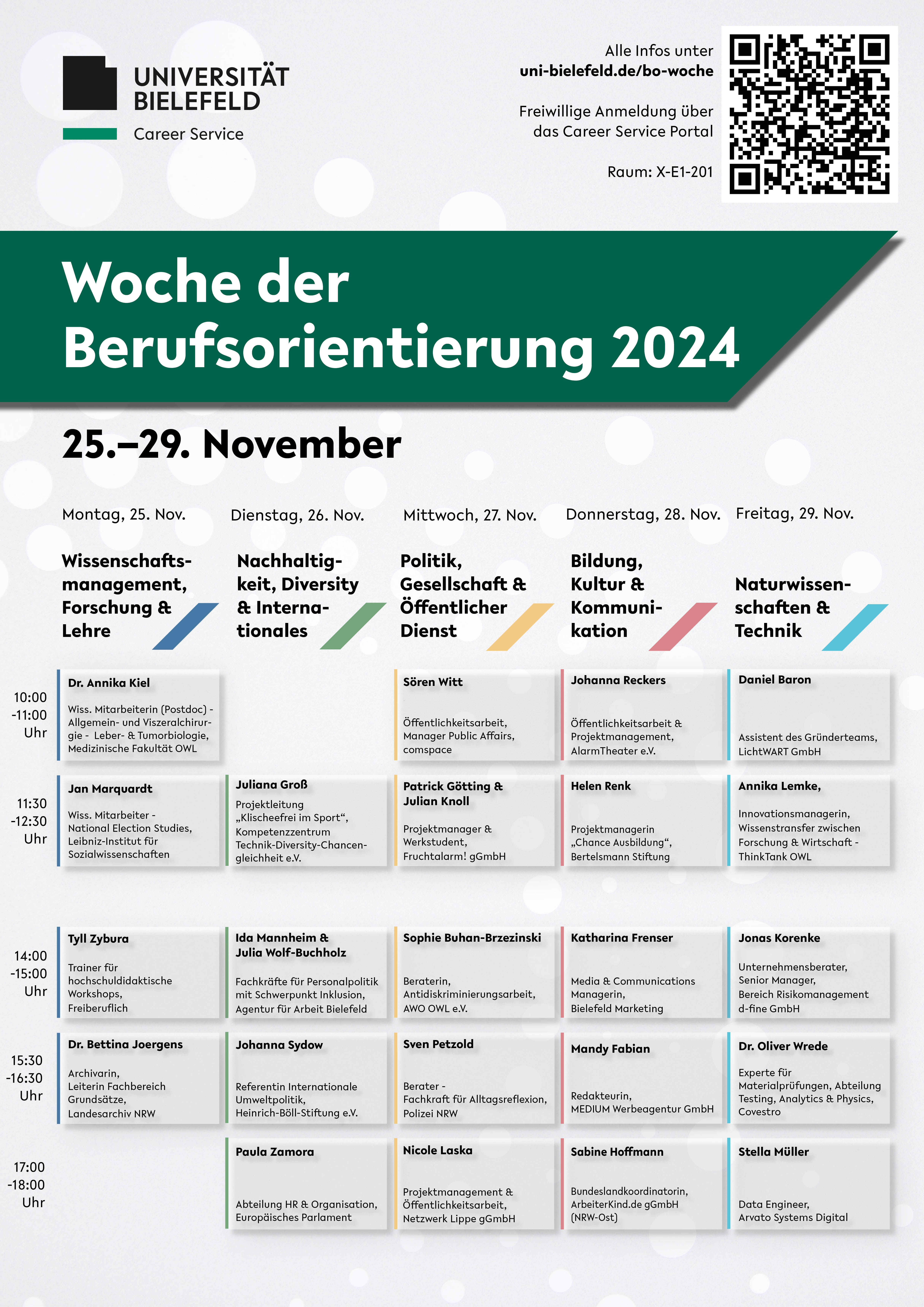 Programm der BO-Woche 2024