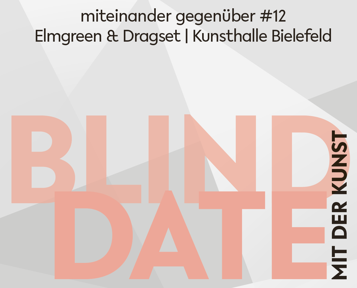 Schriftzug: Blind Date mit der Kunst