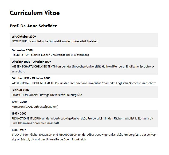 Bild zu 'Curriculum Vitae'