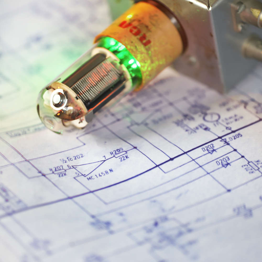 Photomultiplier auf Schaltkreisplan