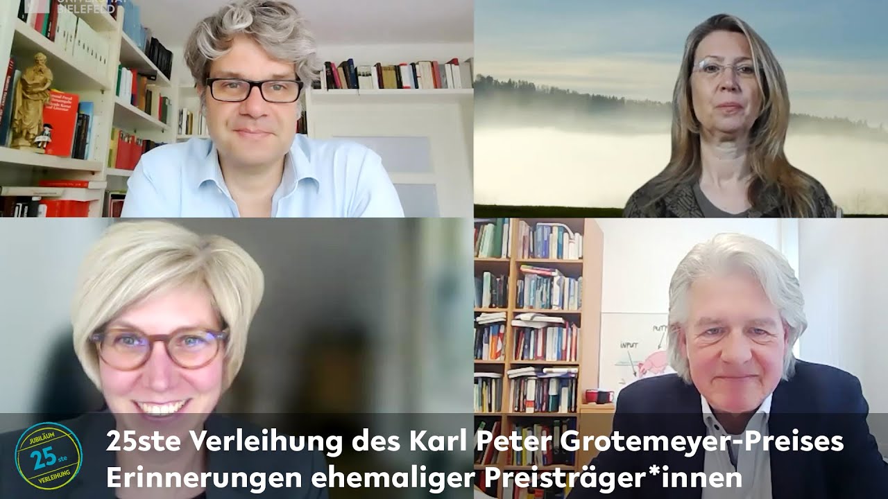 Jubiläum: 25ster Karl Peter Grotemeyer-Preis - Erinnerungen ehemaliger Preisträger*innen