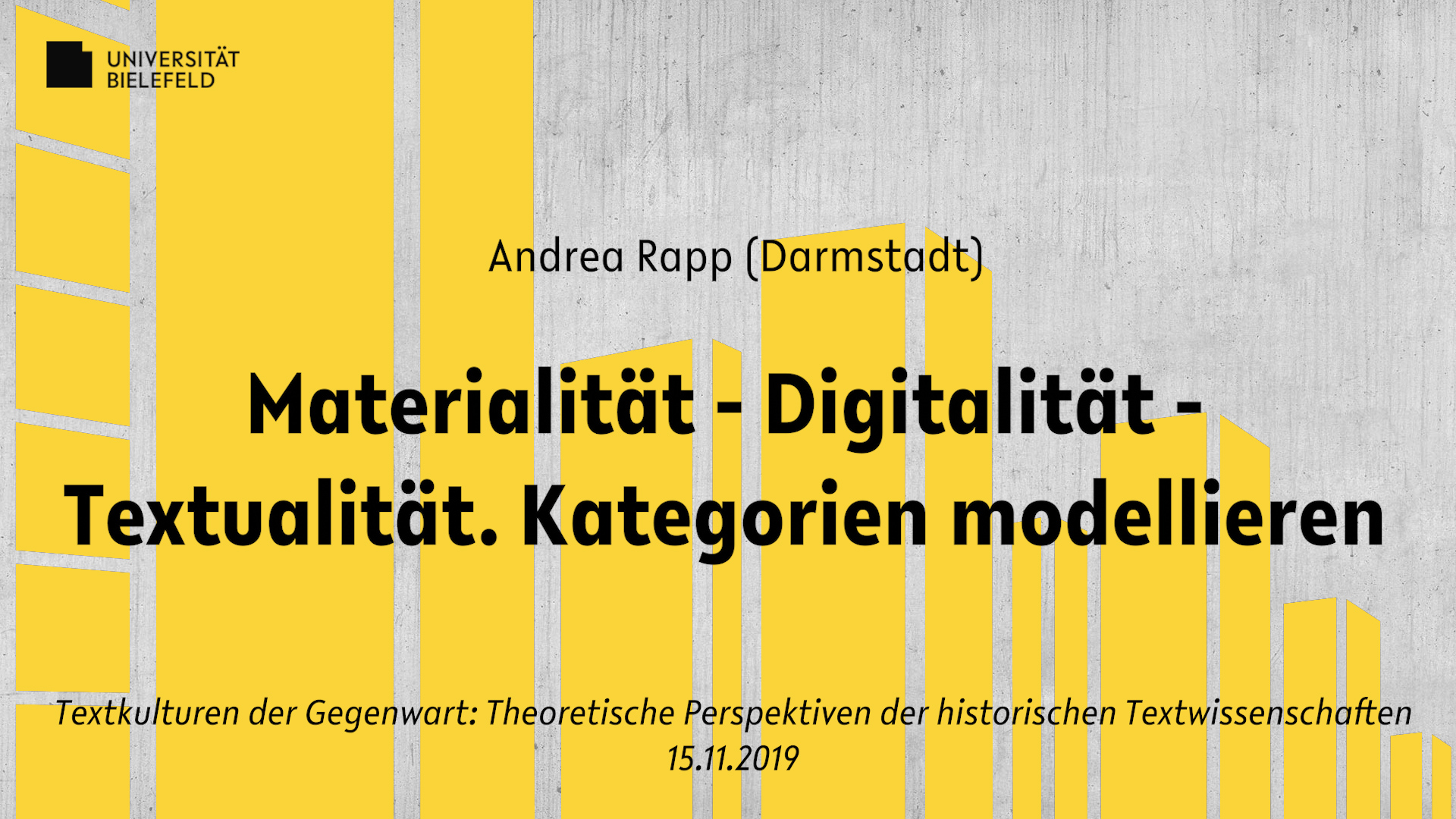 Materialität - Digitalität - Textualtät. Kategorien modellieren