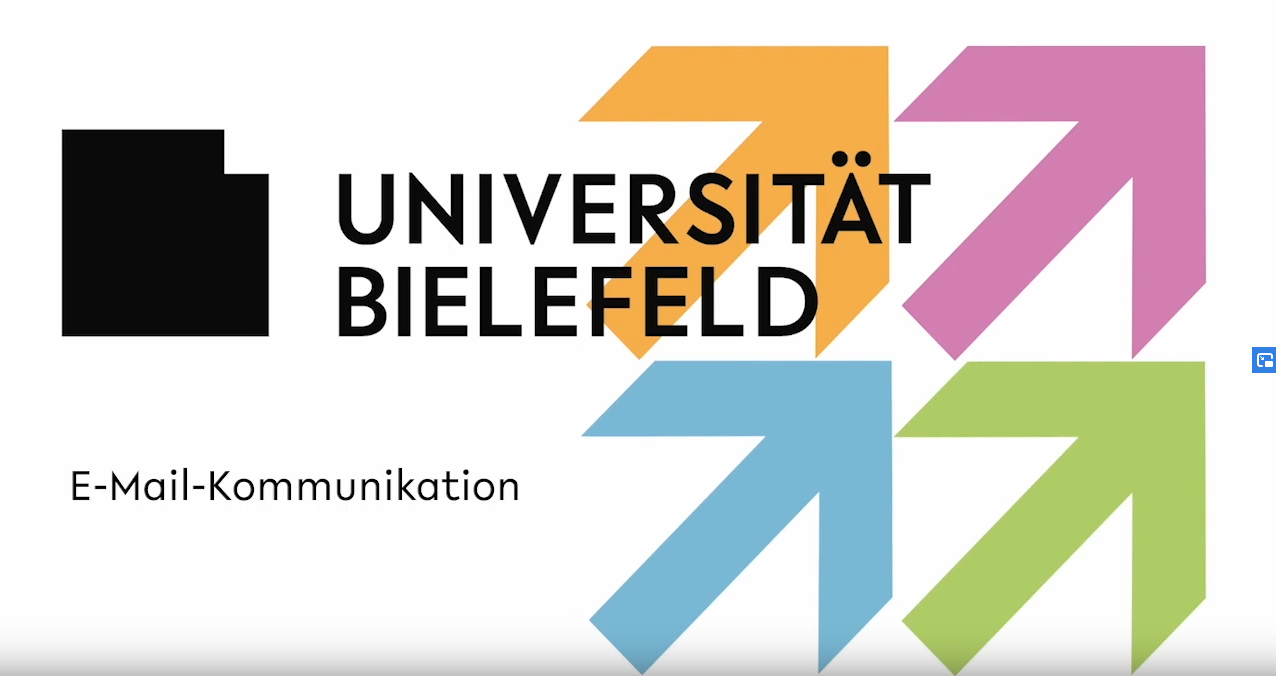 Uni-Logo und Pfeile