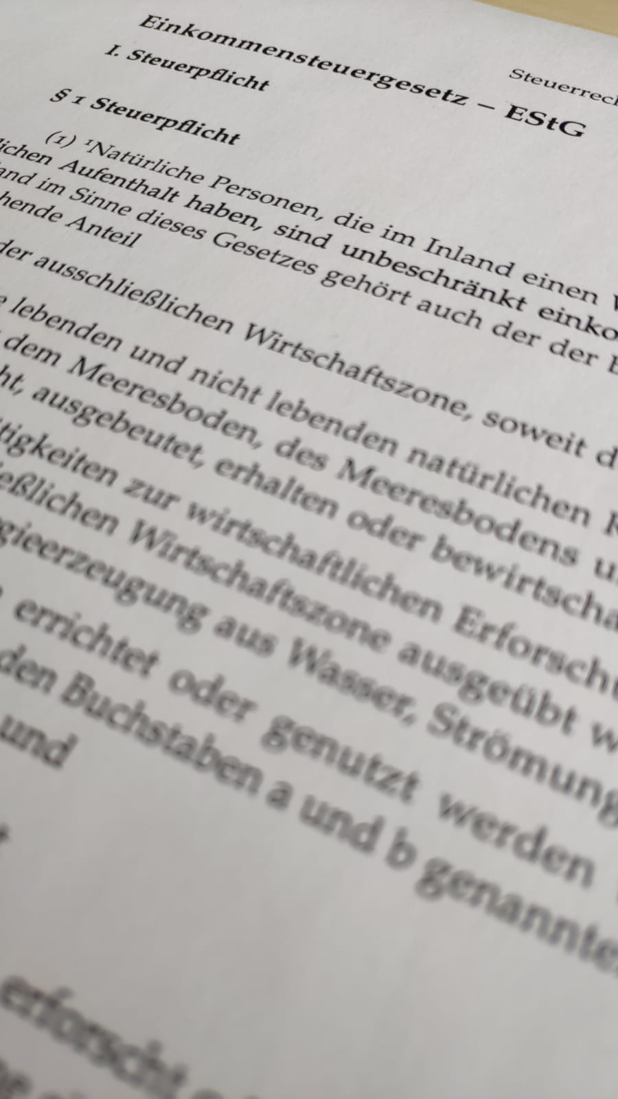 Text, Steuerrechtliche Vorschriften