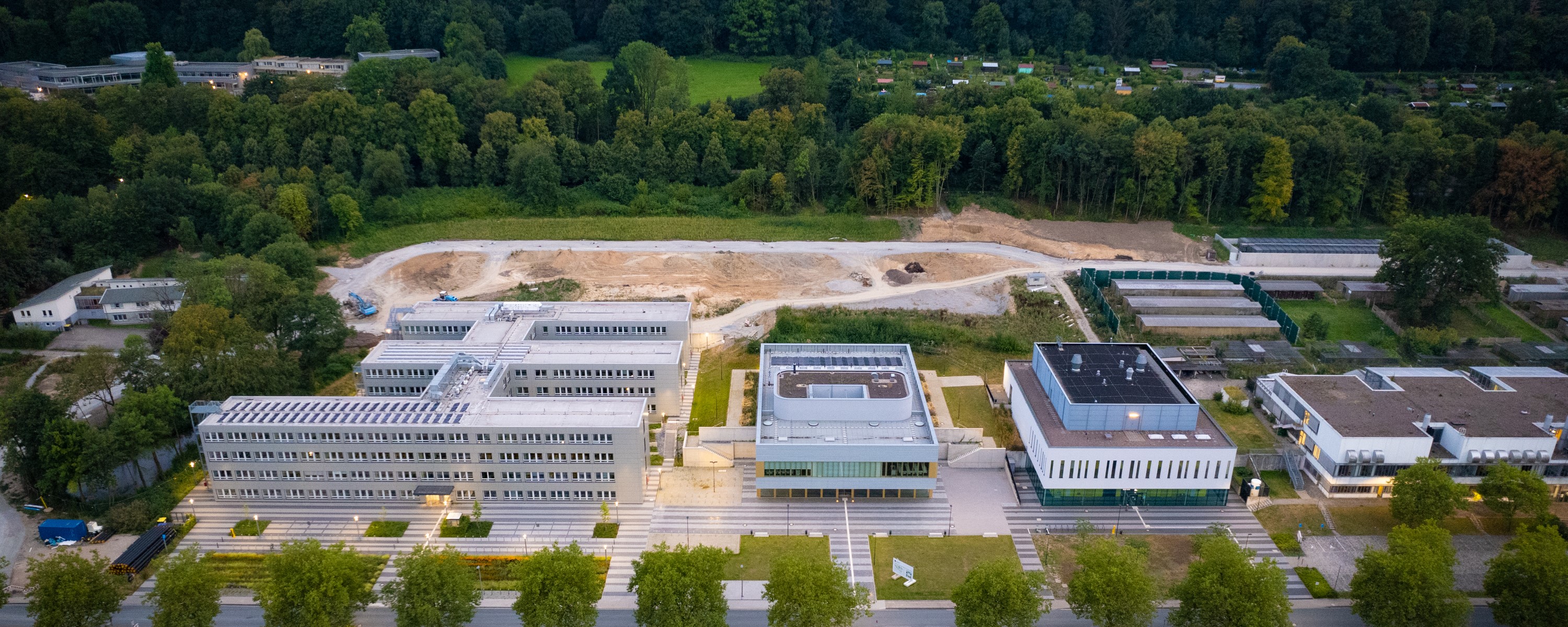 Drohnenaufnahme des Baufeldes Campus Sd