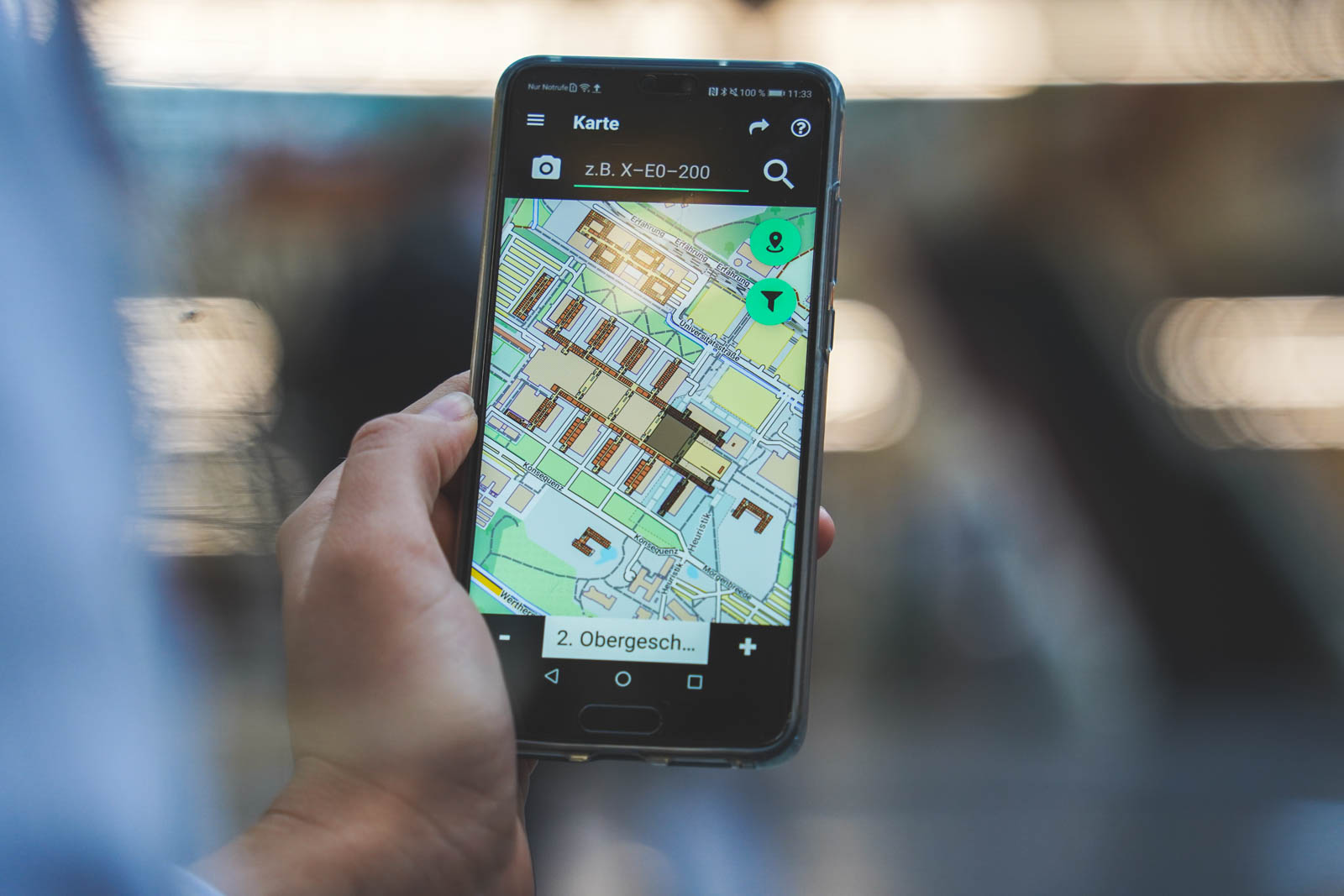 Smartphone mit UniMaps