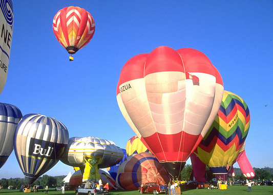 Hot air balloons in Edmonton