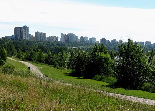 Green landscape in Edmonton