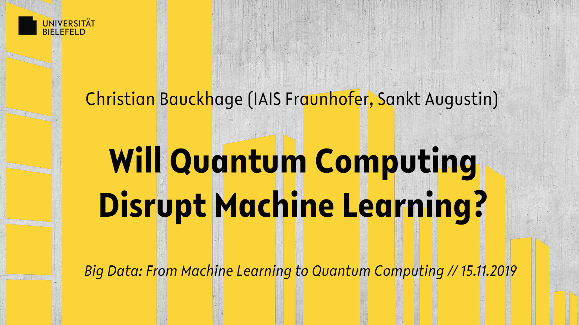 Will Quantum Computing Disrupt Machine Learning?