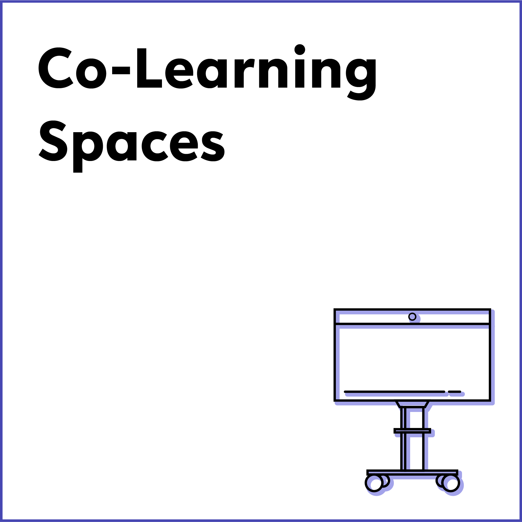 Icon mit Videokonferenzdisplay fr Co-Learning Spaces