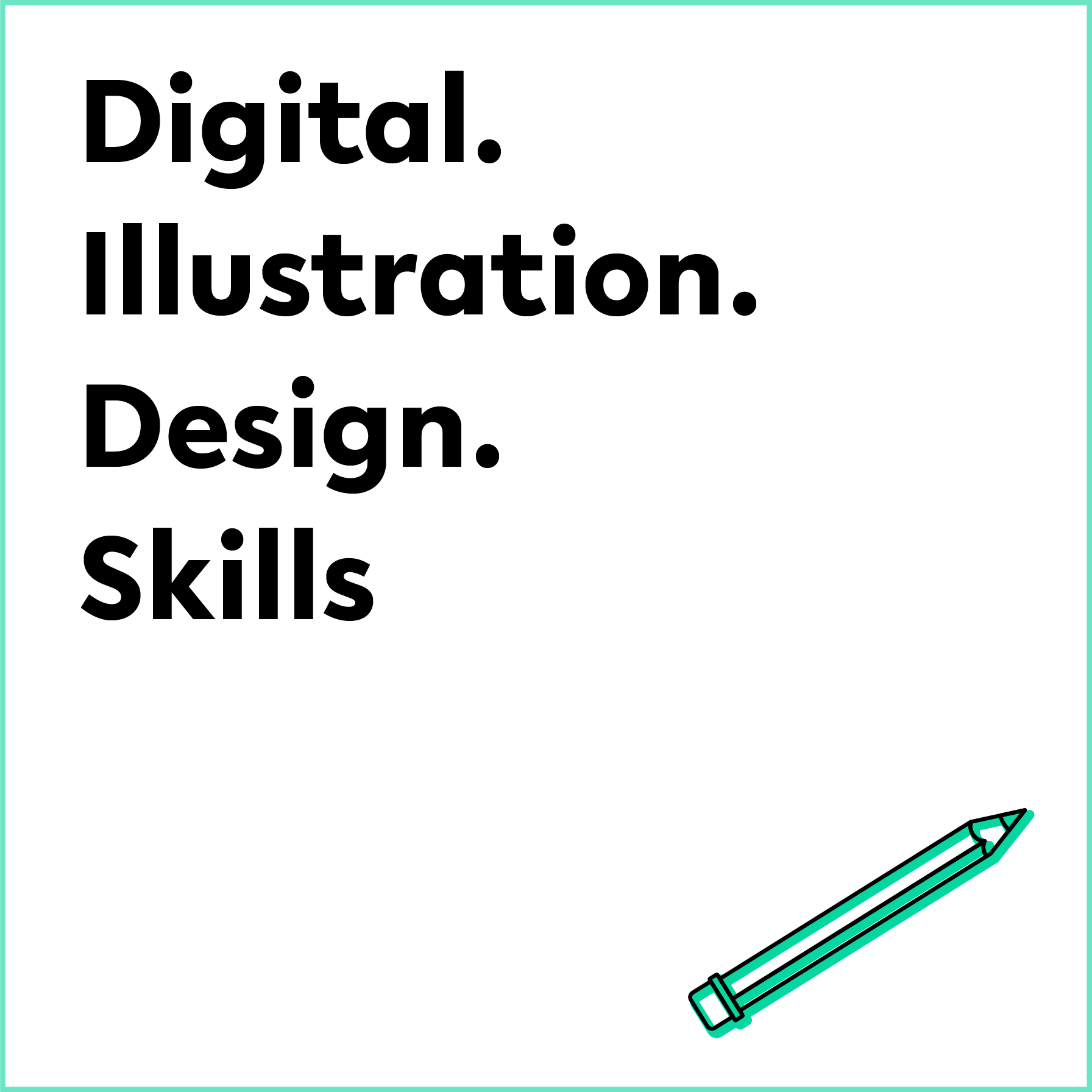 Icon fr Digital Illustration Design Skills mit kleinem Malstift