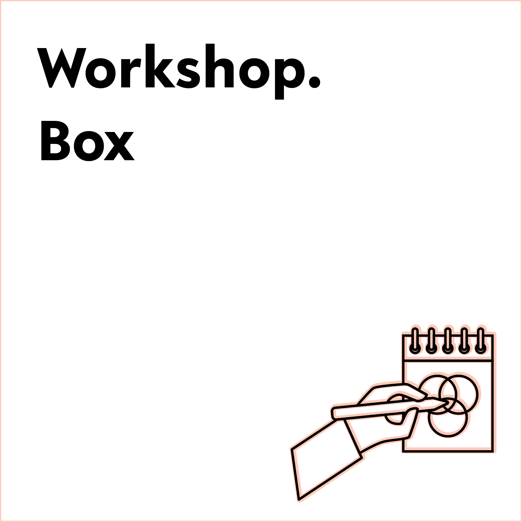 Icon mit zeichnender Hand fr Workshop Box